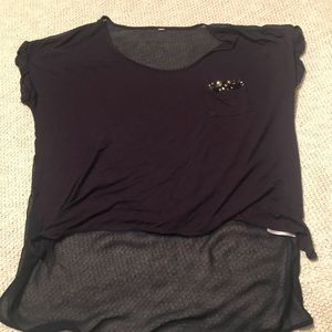 Xhilaration Crop Top with Beaded Pocket